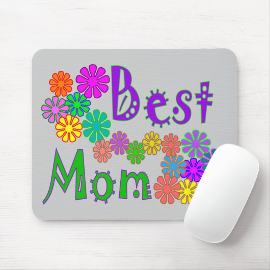 "Beste MAMA" Retro Geschenke der Blumen-Mutter Mousepad (Mit Mouse)
