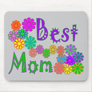 "Beste MAMA" Retro Geschenke der Blumen-Mutter Mousepad