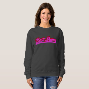 Beste Mama Retro Rosa Rote Typografie Sweatshirt