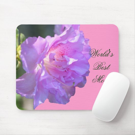 Beste Mama Rosa Azalea Blume Foto Mousepad (Mit Mouse)