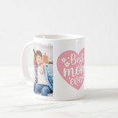 Beste Mama Rosa Herz alle 2 Fotos Kaffeetasse (Vorderseite Links)