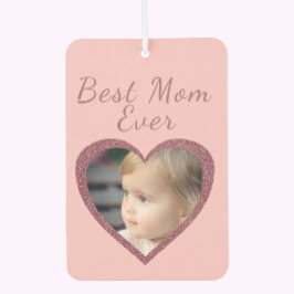 Beste Mama Rosa Herz Custom Kids Foto Autolufterfrischer