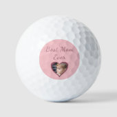 Beste Mama Rosa Herz Custom Kids Foto Golfball (Vorderseite)