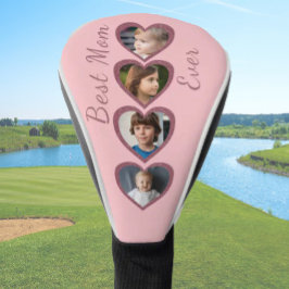 Beste Mama Rosa Herzen Kinder FotoCollage Golf Headcover