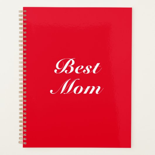 Beste Mama Rot Klassik-Drehbuch elegant niedlich Planer (Vorderseite)