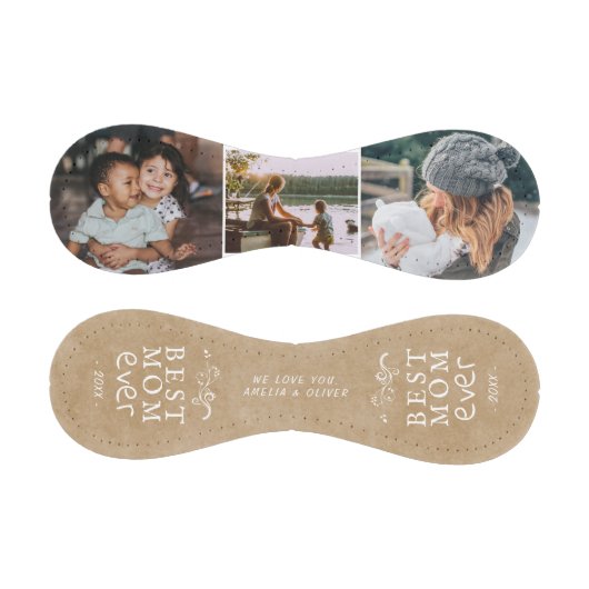 Beste Mama Rustikale Folien 3 Custom Fotos Mutter Baseball (Paneele)