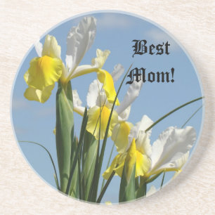 Beste Mama Sandstein Untersetzer Iris Blume
