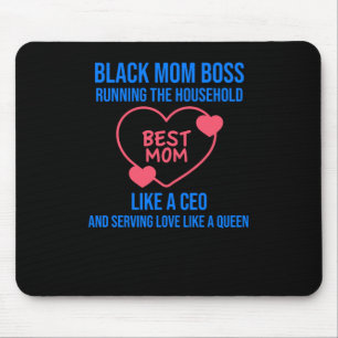 Beste Mama - Schwarzer Mama-Boss für den Haushalt Mousepad
