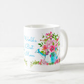 Beste Mama Sehr schön Rosa Blütenbraun Kaffeetasse (VorderseiteRechts)