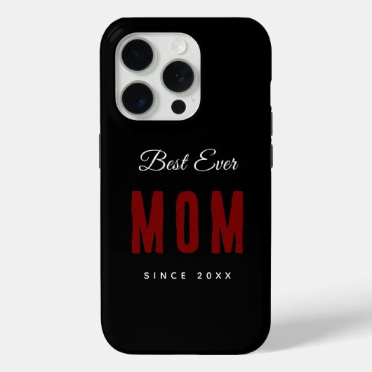 Beste Mama seit 20XX Moderne, einfache Preppy Case-Mate iPhone Hülle (Rückseite)