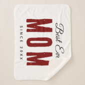 Beste Mama seit 20XX Moderne, einfache Preppy Sherpadecke (Vorderseite)