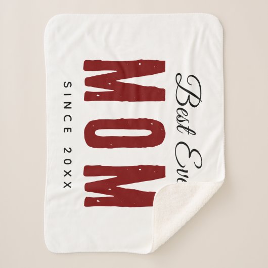 Beste Mama seit 20XX Moderne, einfache Preppy Sherpadecke (Vorderseite)