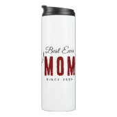 Beste Mama seit 20XX Moderne, einfache Preppy Thermosbecher (Nach rechts gedreht)