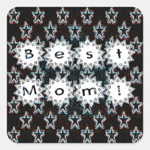 Beste Mama Stars auf Neon Sticker