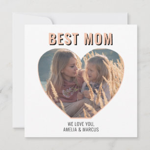 Beste Mama Süßes Herz Foto Muttertag   Feiertagskarte