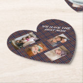 Beste Mama Tartan Kariert Freestyle White Schrifta Untersetzer (angewinkelt)