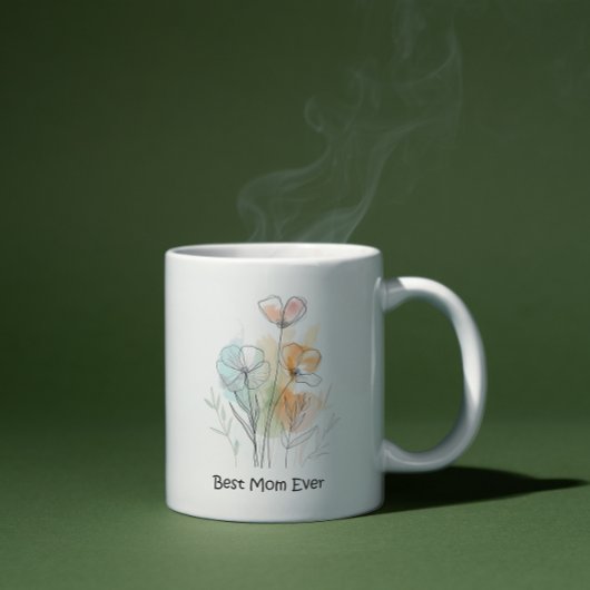 Beste Mama Tasse mit Blume