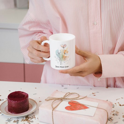 Beste Mama Tasse mit Blume