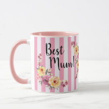 Beste Mama-Tasse mit Blumen
