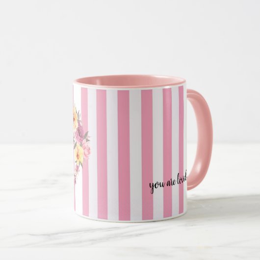 Beste Mama-Tasse mit Blumen Tasse (VorderseiteRechts)
