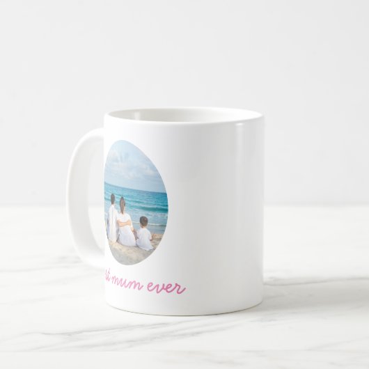 Beste Mama-Tasse mit Foto Modern Einfach Kaffeetasse (Vorderseite Links)