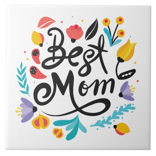 Beste Mama Tile Trivet Fliese (Vorderseite)