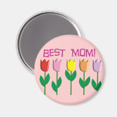 Beste Mama Tulips Design Geschenke Magnet (Vorderseite/Rückseite)