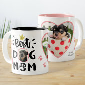 Beste Mama Typografie Niedliche Paws Heart Pet Fot Zweifarbige Tasse
