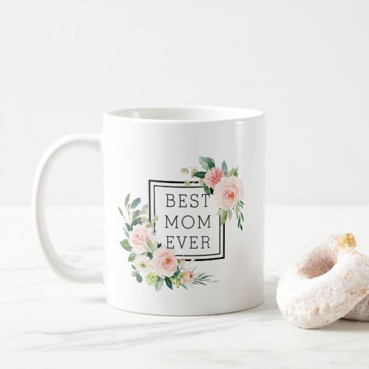 Beste Mama überhaupt | erröten rosa Kaffeetasse (Mit Donut)