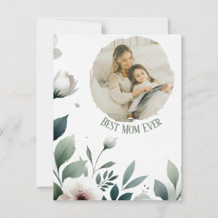 Beste Mama überhaupt - Florale Pastellkarte für Ma Karte