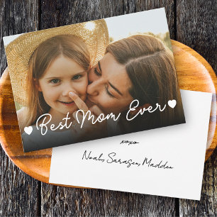 Beste Mama überhaupt Foto XOXO Herzen Muttertag Ka Feiertagskarte