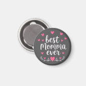 beste Mama überhaupt grau Magnet (Vorderseite/Rückseite)