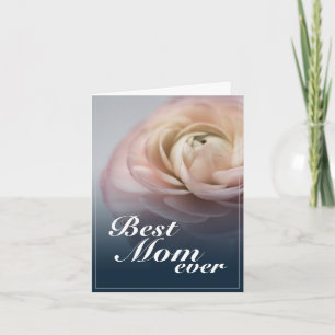 Beste Mama überhaupt mit großer rosa Rose Karte