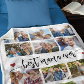 Beste Mama überhaupt moderne 12-Foto-Collage Fleecedecke