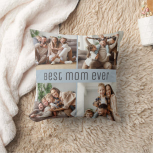 Beste Mama überhaupt Muttertag 5 Fotos Staubblau Kissen