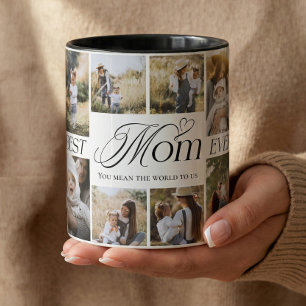 Beste Mama überhaupt Personalisiertes Fotocollage  Tasse