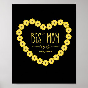 Beste Mama überhaupt Sonnenblume Personalisierter Poster