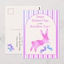 Beste Mama überhaupt Süßer Hase Rosa Benutzerdefin