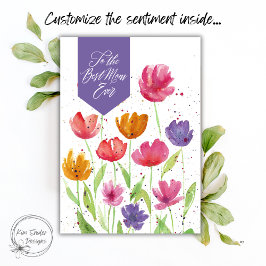 Beste Mama überhaupt Wasserfarben-Blumen Muttertag Karte