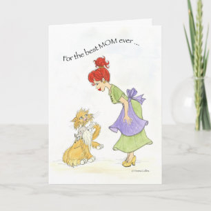 Beste Mama und Katze Geburtstagskarte Karte