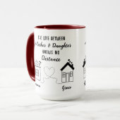 Beste Mama und Tochter Lange Ferne Liebe Kaffee Tasse (Vorderseite Links)