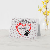 Beste Mama und Vater für Hunde Karte (Gelbe Blume)