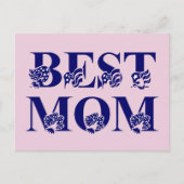Beste Mama USA Flag Text Postkarte (Vorderseite)