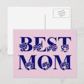 Beste Mama USA Flag Text Postkarte (Vorne/Hinten)