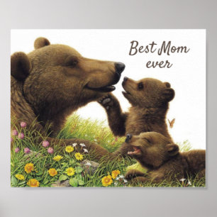 Beste Mama Vintag Poster