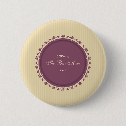 Beste Mama Vintage Muttertag | Pin Button (Vorderseite)