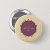 Beste Mama Vintage Muttertag | Pin Button (Vorne & Hinten)