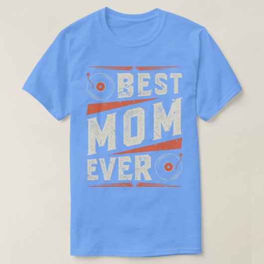 Beste Mama Vinyl Platten T-Shirt (Design vorne)