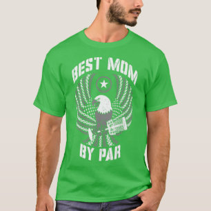 Beste Mama von Par Disk Golf Mothers Day USA Flag T-Shirt