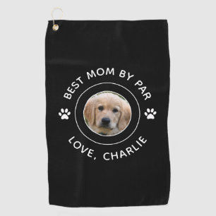 Beste Mama Von Par Hunde Pfote Foto Text Golf Wort Golfhandtuch